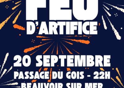 Samedi 20 septembre 2025 – feu d’artifice au Passage du Gois